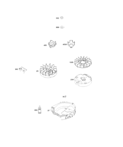 Flywheel Diagram and Parts List for 9P602-0060-F1  Briggs and Stratton Engine
